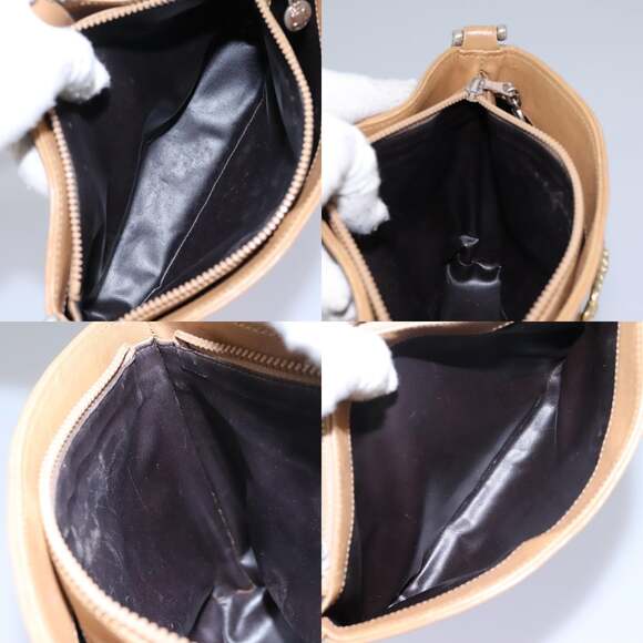 CELINE Macadam Canvas Shoulder Bag Pvc Leather Beige - Picture 13 of 13